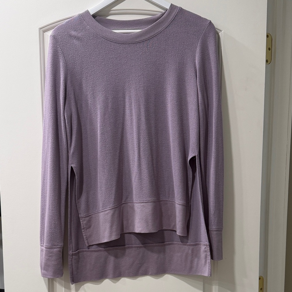 ALO YOGA bobble effect Lavender Long Sleeve Women's Top